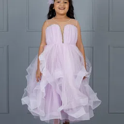 The Lush Affair Net Fit and Flare Maxi Dress-image-59