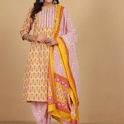 all about you Women Ethnic Motifs Printed Kurta with Salwar & Dupatta-picture-20