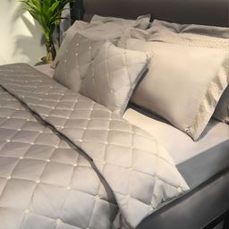 ERBA Grey & White Cotton King Size Duvet Cover-picture-18