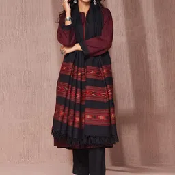 Fabindia Black Wool Shawl-image-33
