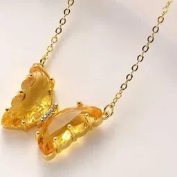 HOUSEOFTRENDZZ Yellow Alloy Necklace-image-9