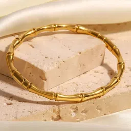 Estailo fashion Stainless Steel Gold-Plated Bangle Style Bracelet-22