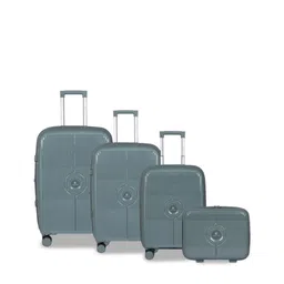 Polo Class Unisex Set Of 3 Textured Trolley Bags With Vanity-27