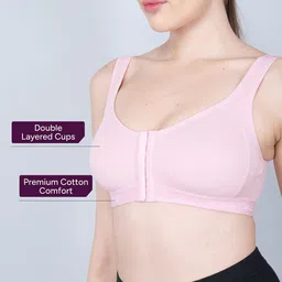 BODYSIZE Pack of 3 Solid Full Coverage Non Padded Non-Wired Workout Bra image 5