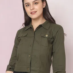 DIMPY GARMENTS Women Lightweight Denim Jacket with Embroidered-picture-16