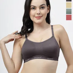 SHYAM SONS FLAIR Women Pack Of 4 Solid Full Coverage Non-Wired Bra-picture-40