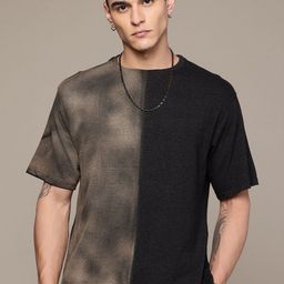 Moda Rapido Oversized Washed Effect Dyed Round Neck T-Shirt-picture-31