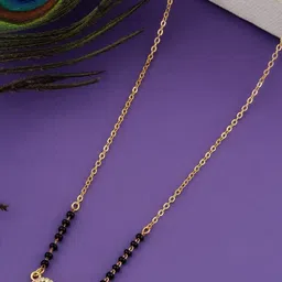 TKRB SALES Gold Plated Artificial Stones Studded And Beaded Mangalsutra-picture-11