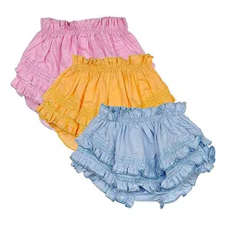 Fancy Walas Infant Girls Pack Of 3 Cotton Basic Briefs FW330_Multi_M_PK03.-46