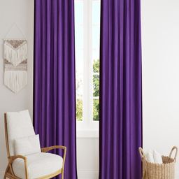 AADI TRADERS Purple Polyester Long Door Curtain-image-5