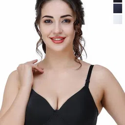 College Girl Pack Of 3 Full Coverage Seamless Lightly Padded T-shirt Bra-29