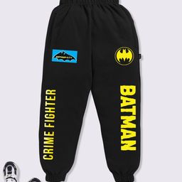 YK X Minute Mirth Boys Batman Printed Pure Cotton Joggers-image-18