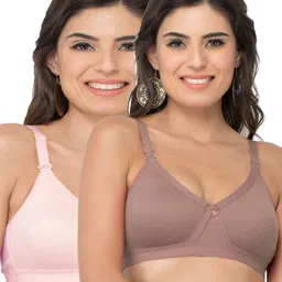 College Girl Pack of 2 Solid Full Coverage Lightly Padded Non-Wired Minimizer Bra image 4