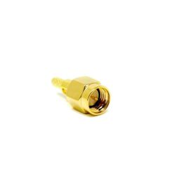 SMA Male Crimp RF Connector, 180 Degree PlugCoaxial Cables Cable Termination, Low Loss -RS3726SMA Male Crimp RF Connector, 180 Degree PlugCoaxial Cables Cable Termination, Low Loss -RS3726-12