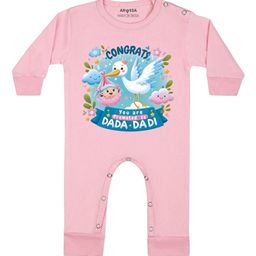 Arvesa Congrats Dada Dadi Printed Bodysuit-image-84