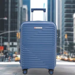 SWISS MILITARY Striped Hard-Sided Cabin Trolley Bag-image-88