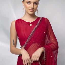 Mitera Ready to Wear Embellished Beads and Stones Saree-image-7