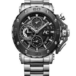 Alexandre Christie Men Skeleton Dial & Stainless Steel Straps Analogue Watch 9205MCBTBBA-34