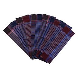 Kuber Industries Men & Boys Set Of 12 Gingham Check Dark Cotton Hankies image 3
