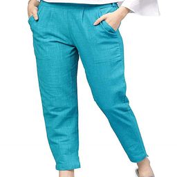 ATARAH Pure Cotton Mid Rise Trousers-image-69