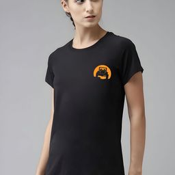 SZN Women Printed Applique T-shirt-image-95