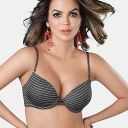 Dazzle Half Coverage Underwired Lightly Padded Plunge Bra-picture-46