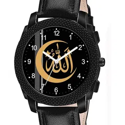 CSAMON Men Dial & Bracelet Style Analogue Watch C1004BLK Islamic NUM01 BLK Chikni L-11