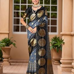 Anouk Rustic Ethnic Motifs Zari Art Silk Kanjeevaram Saree-picture-39
