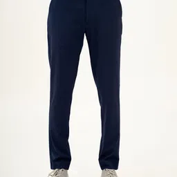 The Pant Project Men Aquatic Blue Tailored Mid-Rise Power Stretch Slim Fit Trousers-image-26