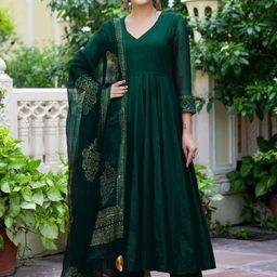 DIVASTRI Regular Kurta with Trousers & With Dupatta-46