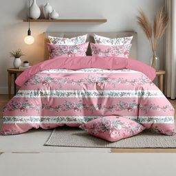 NESTLOOM Unisex Pink Bedsheets-image-115