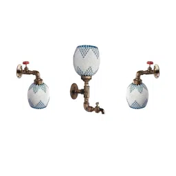 Somil Mordern Mosaic Wall Lamp Light in Tap Design, Size: 19 X 19 X 34 Cm, Pack of 3-image-79