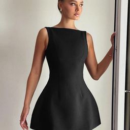 Outzidr Women A-Line Skater Mini Dress-image-51