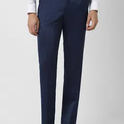 V Dot Men Slim Fit Textured Formal Trousers-image-91