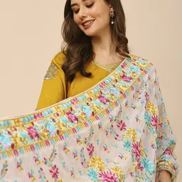 Dupatta Bazaar Embroidered Dupatta with Thread Work image 2
