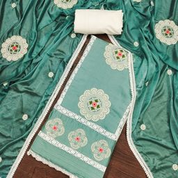 ASISA Floral Embroidered Unstitched Dress Material-image-73