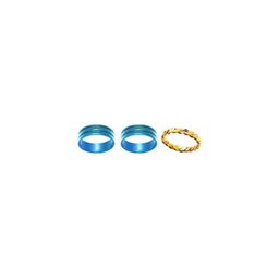 Dynamic Retail Global Set of 3 Blue Alloy Finger Ring-image-12