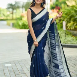 AMRUTKALA SAREES Woven Design Zari Banarasi Saree-image-46