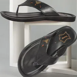 Trump Black PU Flip Flops-picture-6