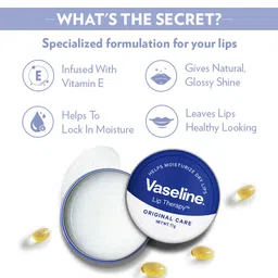 Vaseline Lip Therapy Glossy Shine Original Care Lip Balm - 17 g image 3