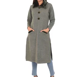 Hautemoda Women Woolen Straight Kurta-image-75