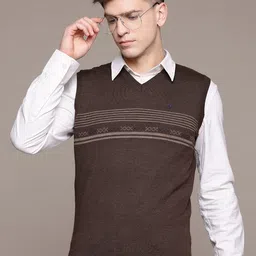 Louis Philippe Striped Sweater Vest-picture-11