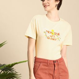 Mast & Harbour Floral Printed Relaxed Fit T-shirt-image-56