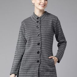 Cayman Women Acrylic Lightweight Longline Tailored Jacket-58