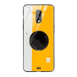 DailyObjects Yellow & Grey Kodak OnePlus 7 Glass Case image 1