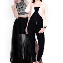 SCORPIOUS Women Pack of Shrug and Top-image-77