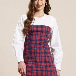 HERE&NOW Checked Sheath Mini Dress-picture-22