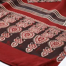 Taavi Ajrakh Hand Block Printed Dupatta with Zari image 4