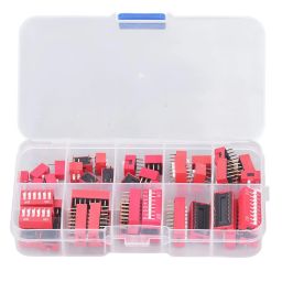 1-9P 2.54mm Pitch DIP Switch Kit 45pcs Red Slide Switches 1/2/3/4/5/6/7/8/9P Toggle DIP Switches Kit For Arduino & Raspberry Pi - RED - RS18521-9P 2.54mm Pitch DIP Switch Kit 45pcs Red Slide Switches 1/2/3/4/5/6/7/8/9P Toggle DIP Switches Kit For Arduino & Raspberry Pi - RED - RS1852 image 1