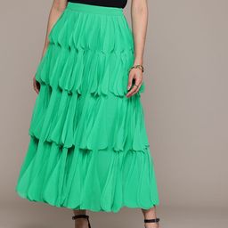 Label Ritu Kumar Solid Frill Skirt-image-85